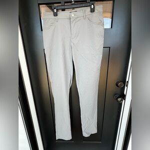 American Tall Mens Tapered Fit Travelers Pants Gray 34x36 Stretch Casual Golf